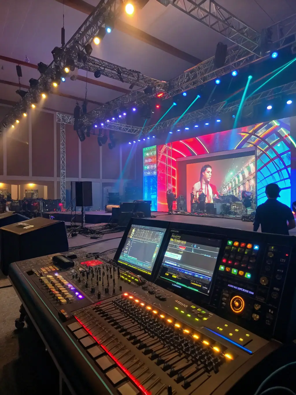 A photograph of a sound art installation at an L'ANODINE exhibition, highlighting the innovative use of sound and technology in artistic expression.